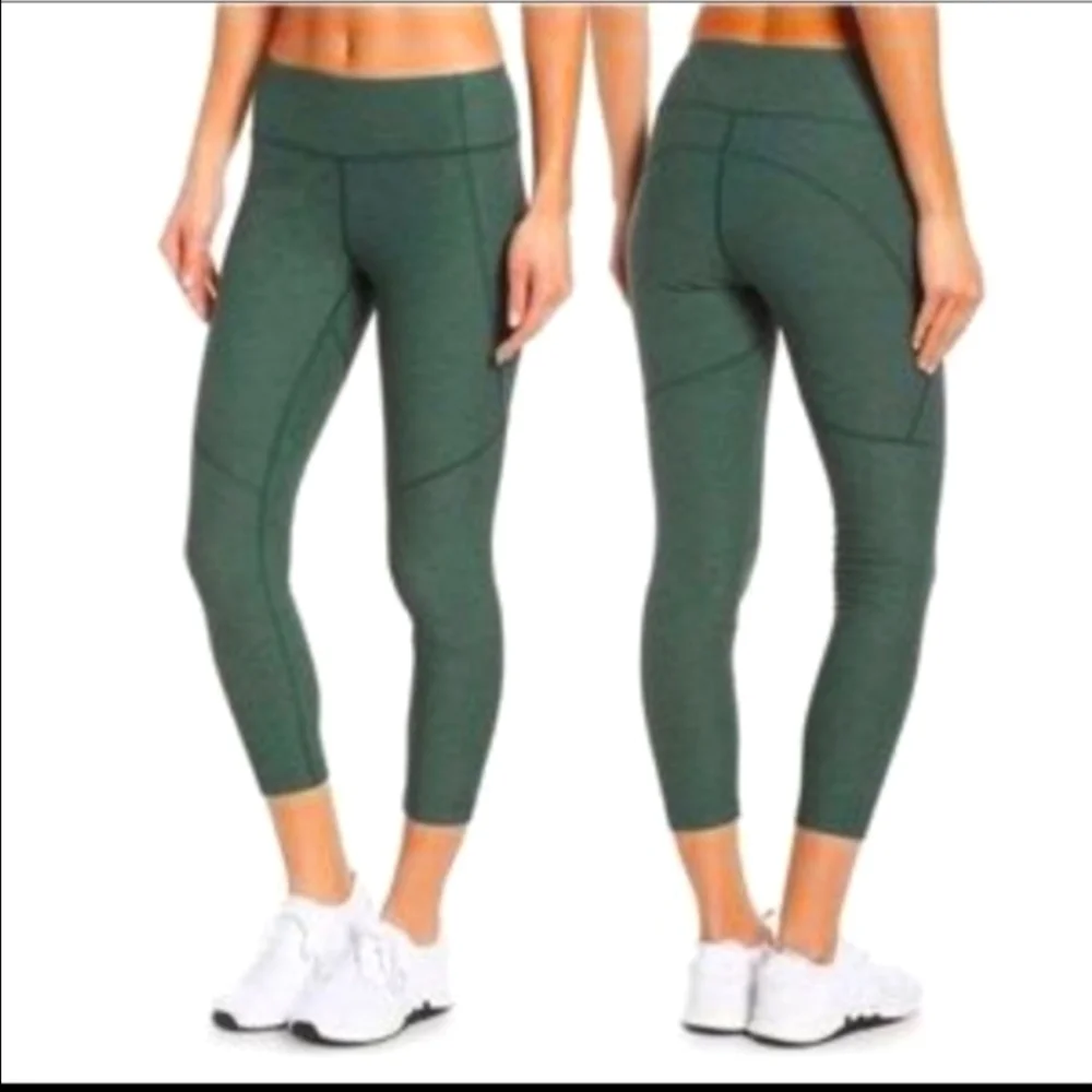 Outdoor voices cropped leggings heathered‎ evergreen size medium